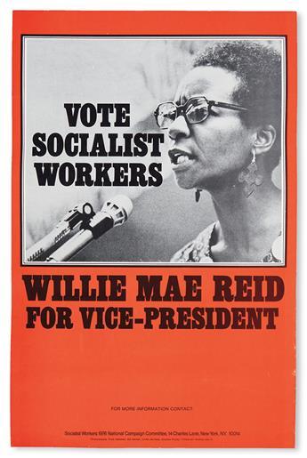 (CIVIL RIGHTS.) REID, WILLIE MAE. Vote Socialist Workers, Willie Mae Reid for Vice President * Vote Socialist Workers * Join the Fight